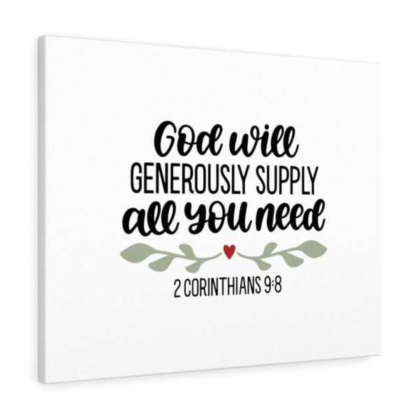 Scripture Canvas Generous Supply 2 Corinthians 9:8 Christian Bible Verse Meaningful Framed Prints, Canvas Paintings