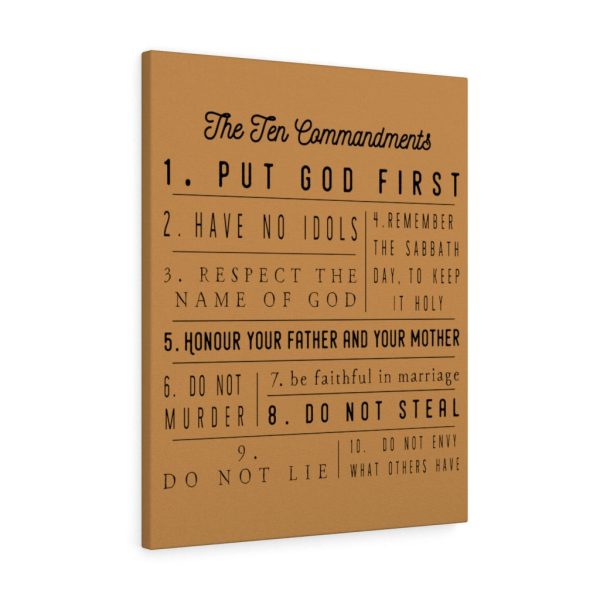 Scripture Canvas Ten Commandments Gold Christian Meaningful Framed Prints, Canvas Paintings - Image 2