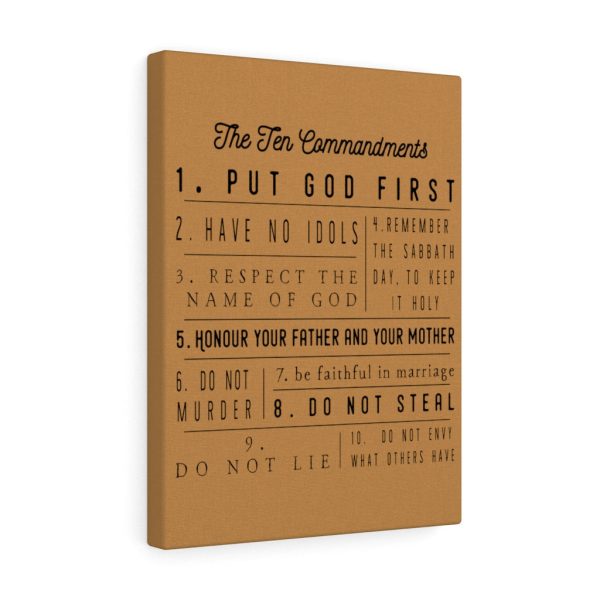 Scripture Canvas Ten Commandments Gold Christian Meaningful Framed Prints, Canvas Paintings - Image 5