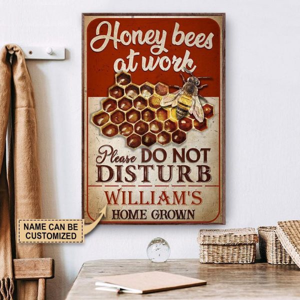 Personalized Canvas Painting Frames Honey Bees At Work Do Not Disturb Framed Prints, Canvas Paintings