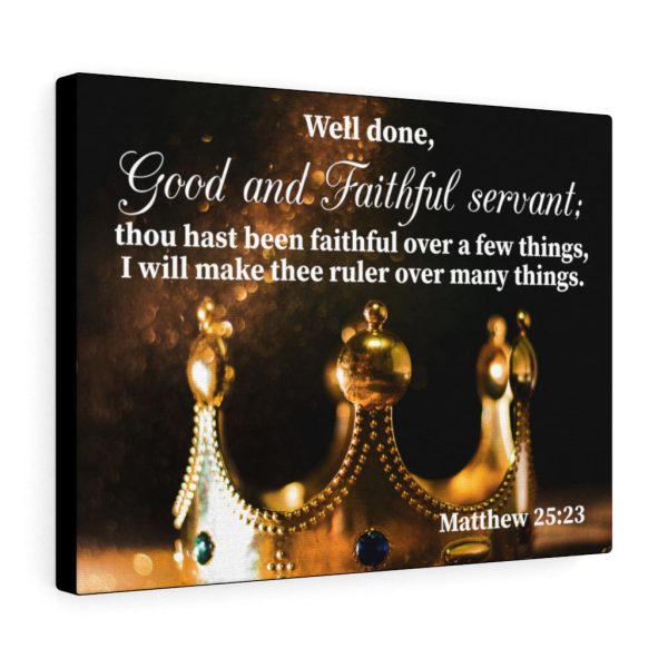 Bible Verse Canvas Well Done Matthew 25:23 Christian Framed Prints, Canvas Paintings - Image 2