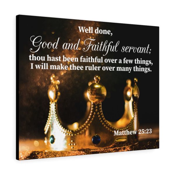 Bible Verse Canvas Well Done Matthew 25:23 Christian Framed Prints, Canvas Paintings - Image 3