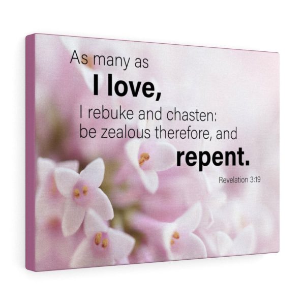 Bible Verse Canvas I Love Repent Revelation 3:19 Christian Framed Prints, Canvas Paintings - Image 2