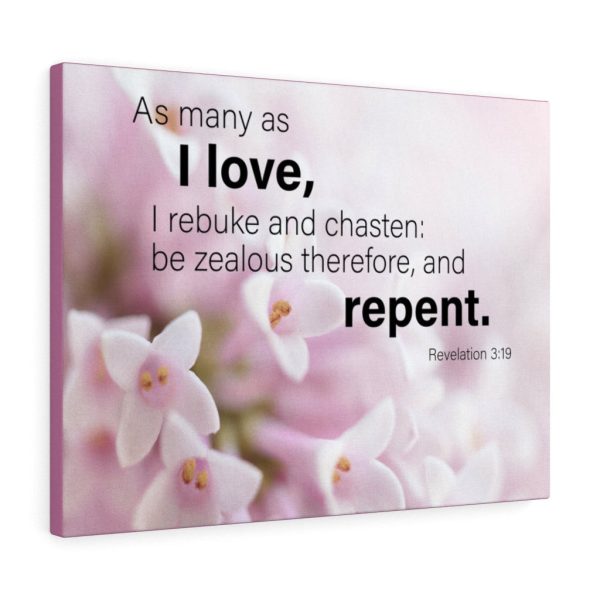 Bible Verse Canvas I Love Repent Revelation 3:19 Christian Framed Prints, Canvas Paintings - Image 3