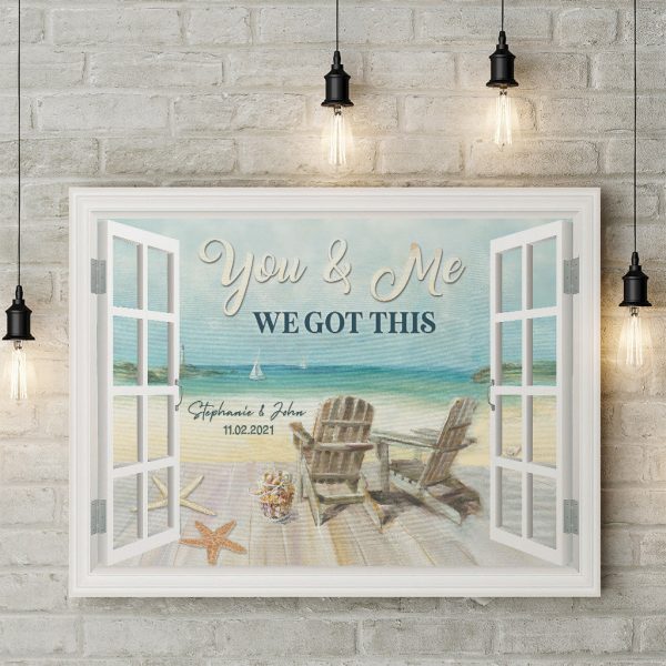 Personalized Anniversary Gift Ideas Gift Home Decorations, You and Me We Got This, Gift Ideas Gift ideas for Couple Framed Prints, Canvas Paintings