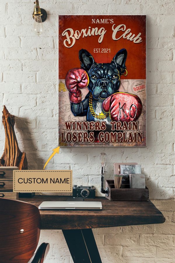 Boxing Ring Personalized Canvas Decor Gift For Gymer Weightlifter Boxer Dog Lover Canvas Gallery Painting Wrapped Canvas Framed Prints, Canvas Paintings - Image 2