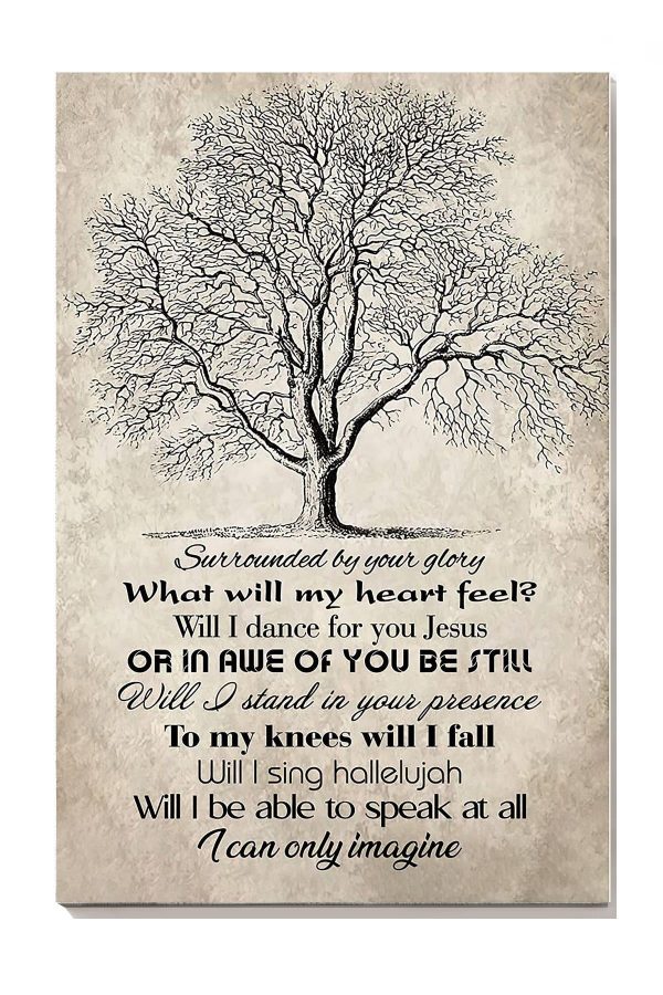 I Can Only Imagine Lyrics Dark Tree For Mercyme Fan Canvas Gallery Painting Wrapped Canvas Framed Prints, Canvas Paintings