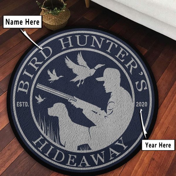 Personalized Duck Hunting Round Rug, Carpet 08216