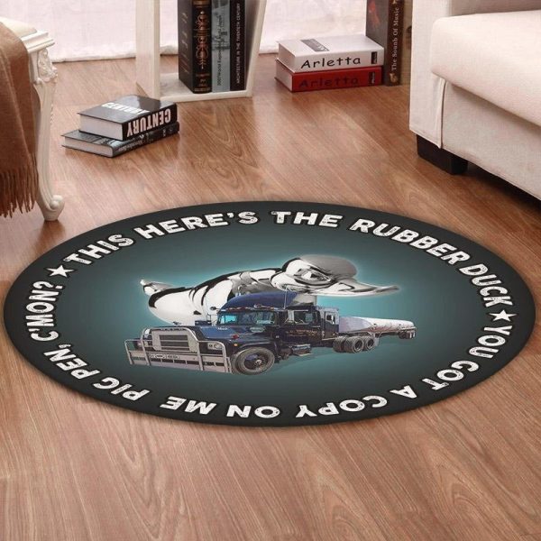 Convoy Living Room Round Mat Circle Rug Convoy Rubber Duck Mack Truck - Image 2