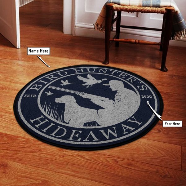 Personalized Duck Hunting Round Rug, Carpet 08216 - Image 5