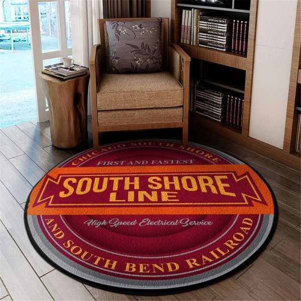 Csssb Round Mat Chicago South Shore & South Bend Railroad Round Floor Mat Room Rugs Carpet Outdoor Rug Washable Rugs - Image 2