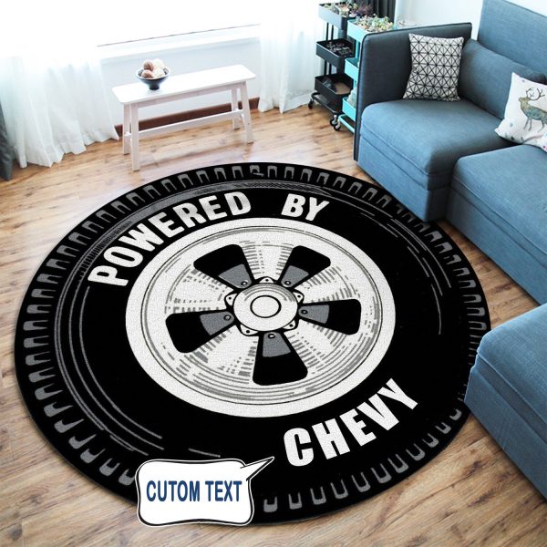 Personalized Power By Hot Rod Round Mat Round Floor Mat Room Rugs Carpet Outdoor Rug Washable Rugs - Image 2