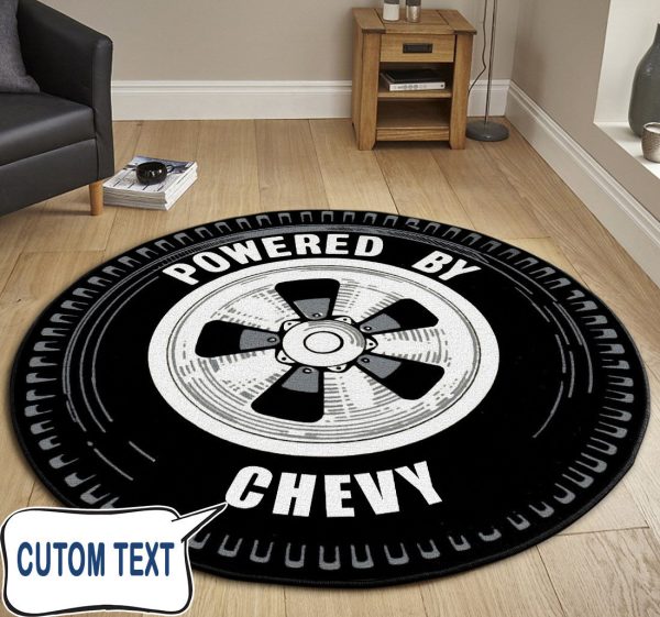 Personalized Power By Hot Rod Round Mat Round Floor Mat Room Rugs Carpet Outdoor Rug Washable Rugs - Image 3