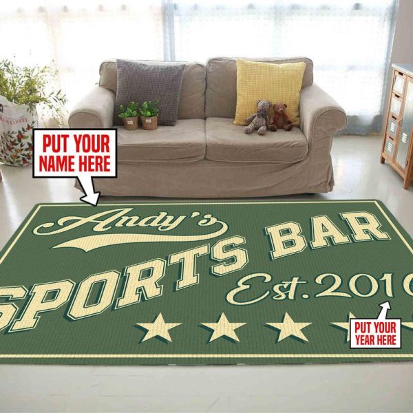 Personalized Sport Bar Area Rug Carpet - Image 2