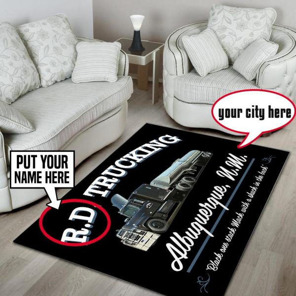 Personalized Convoy Rd Trucking Area Rug Carpet - Image 2