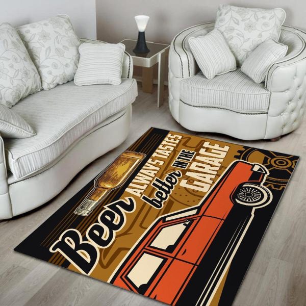 Beer Always Tastes Better In The Garage Area Rug Carpet - Image 2