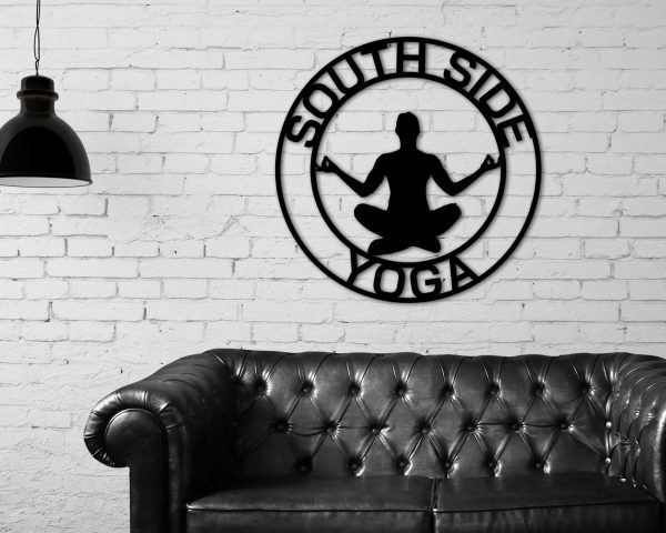 Custom Yoga Metal Sign, Personalized Yoga Sign, Yoga Studio Decor, Gif - Image 2