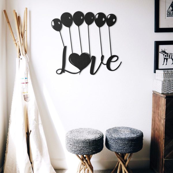 Love And Balloon Heart Decor Wall Art Cut Metal Sign Laser Cut Metal S