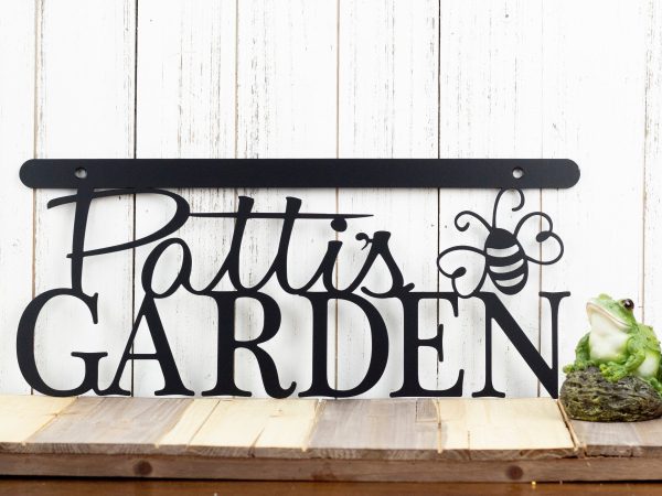 Garden Metal Wall Decor Metal Sign Name Sign Custom Sign Garden Decor