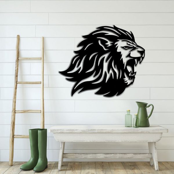 Metal Wall Decor Metal Lion Head Interior Decoration Lion Head Sign An