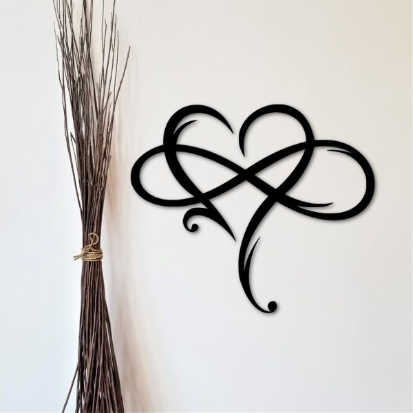 Metal Heart Infinity Sign Infinity Symbol With Heart Valentine Couples