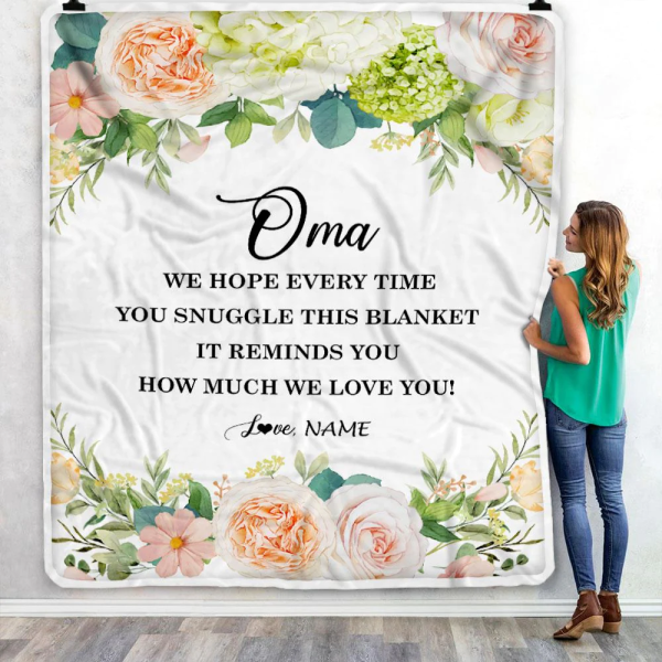 Personalized To My Oma Blanket From Grandkids How Much We Love You Flo - Image 3