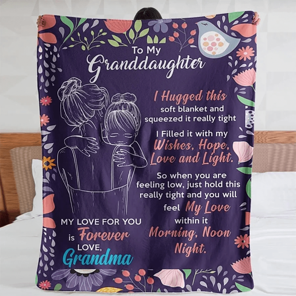 Personalized Blanket - To My Daughter/Granddaughter - I Hugged This Bl - Image 3