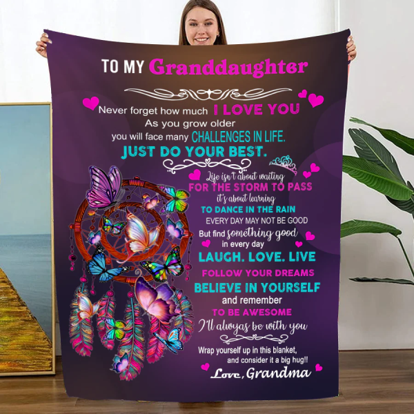 Personalized Blanket - To My Daughter/Granddaughter - I Hugged This Bl - Image 2