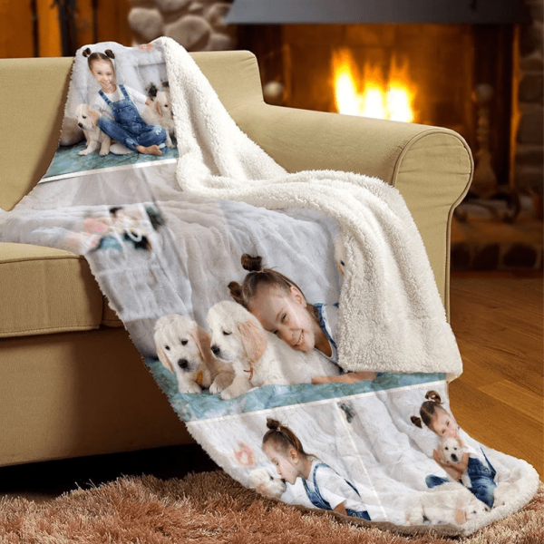 Customized Blanket Personalized Pictures Blankets, Family, Couples, Ad - Image 2