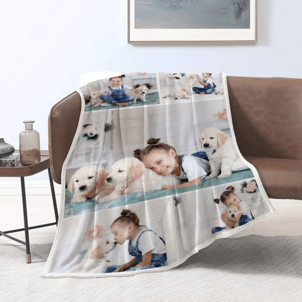 Customized Blanket Personalized Pictures Blankets, Family, Couples, Ad - Image 3