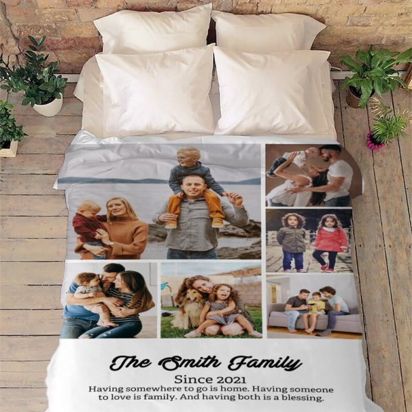 Personalized Family Blanket Photo Blanket Collage Customized Blanket B - Image 4