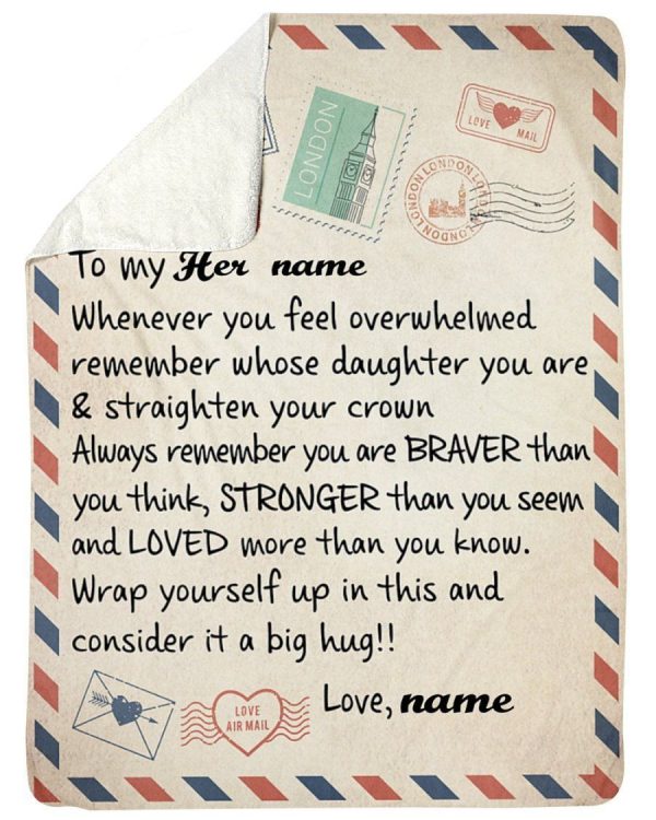 Loved More Than You Know Custom Name Fleece Blanket Sherpa Blanket