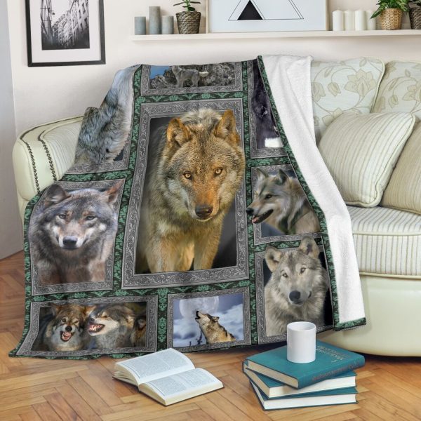 3d Huge Wolf Funny Wolves Gift Fleece Blanket - Image 2