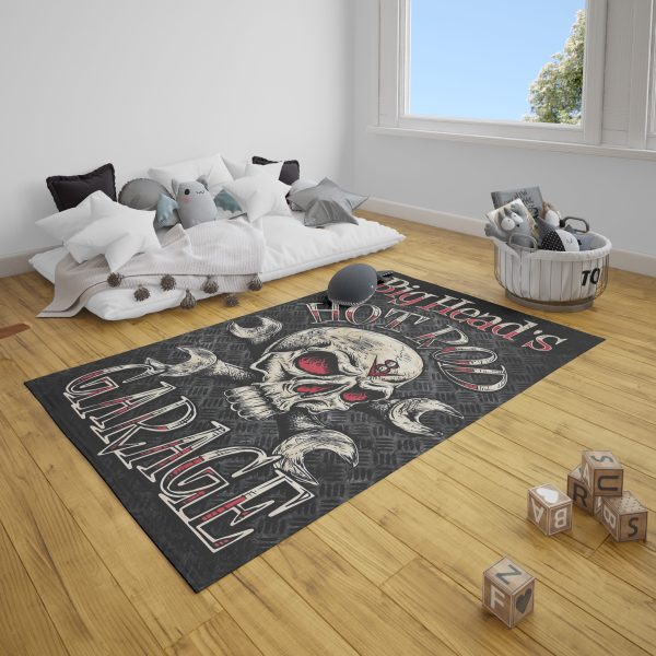 personalized hot rod garage rug 08013 Living Room Rugs, Bedroom Rugs, Kitchen Rugs - Image 7