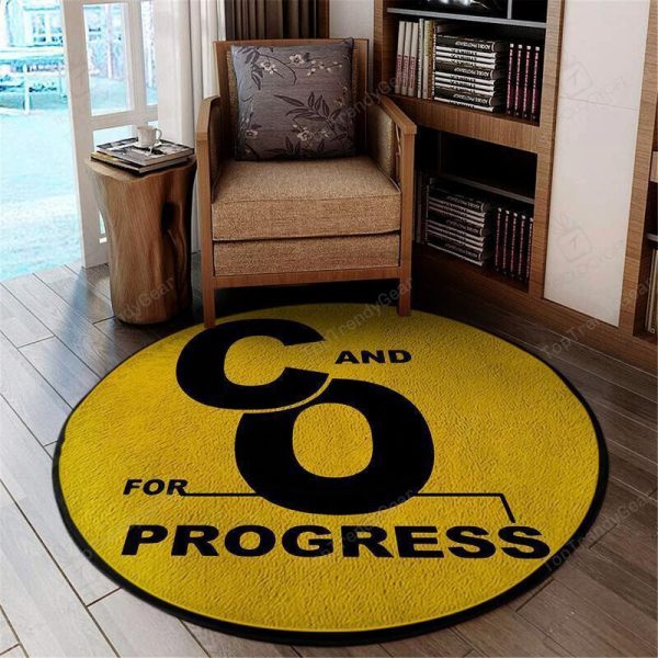 Coprogress Round Mat C&O For Progress Round Floor Mat Room Rugs Carpet Outdoor Rug Washable Rugs - Image 2