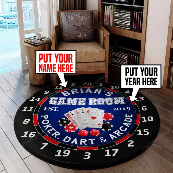 Personalized Dart Room Round Mat Round Floor Mat Room Rugs Carpet Outdoor Rug Washable Rugs - Image 2