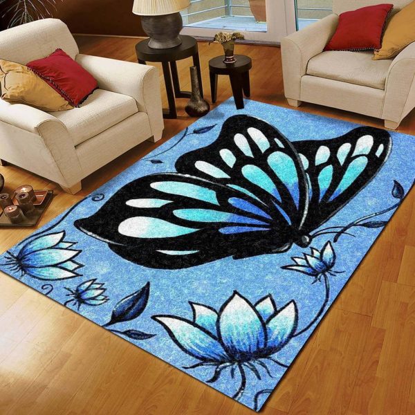 Butterfly 123 Area Rugs For Living Room Rectangle Rug Bedroom Rugs Carpet Flooring Gift RS135589|Rosabella Print