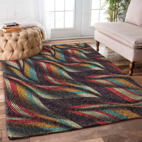 Colorful Waves Area Rugs For Living Room Rectangle Rug Bedroom Rugs Carpet Flooring Gift RS137450|Rosabella Print