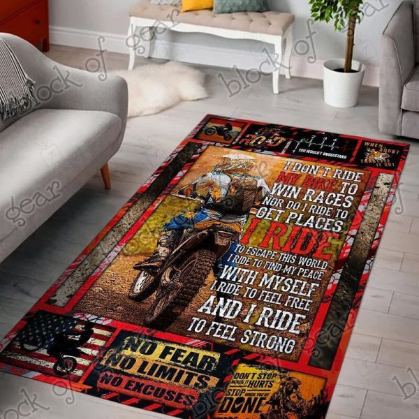 Motocross Rectangle Area Rugs Carpet For Living Room, Bedroom, Kitchen Rugs, Non-Slip Carpet Rp122619 Print